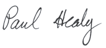 Paul M. Healy's signature